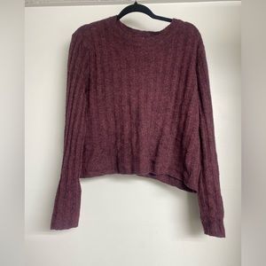 Burgundy cropped sweater